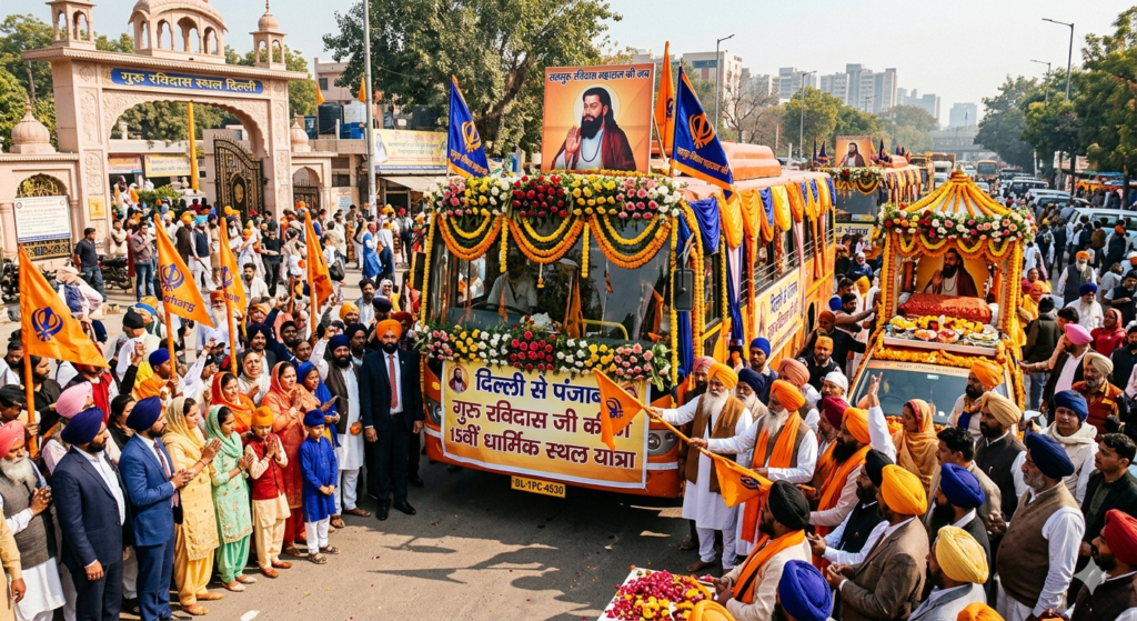 Delhi se Punjab Guru Ravidas ji ki 15vi dharmik sthal yatra rawana hogi